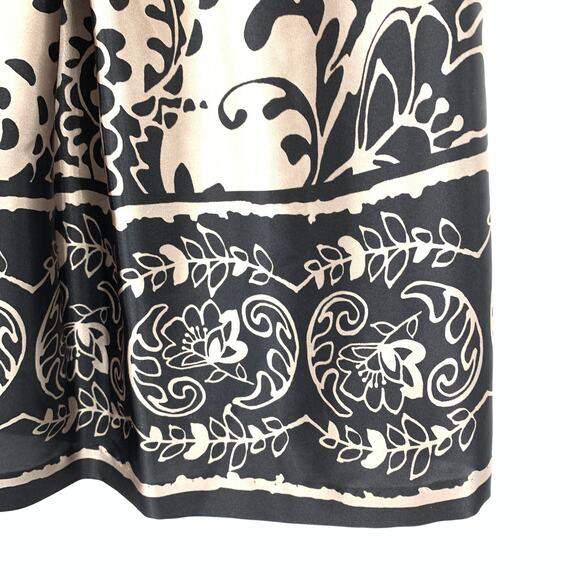 Vintage Y2K Xscape Strapless Scarf Look Mini Dress Womens Sz 4 Cream Black - Picture 4 of 5